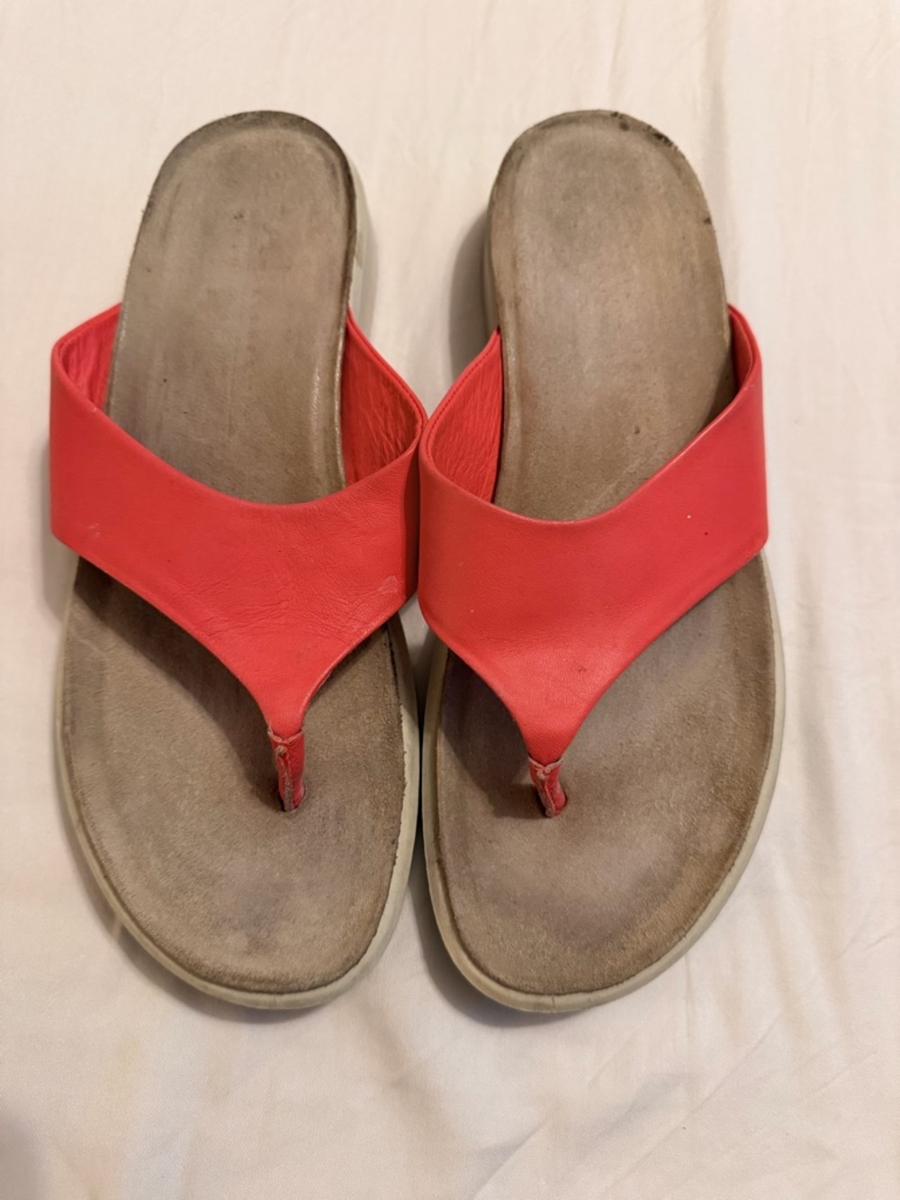 ECCO Women’s Coral Leather Thong Sandals 41